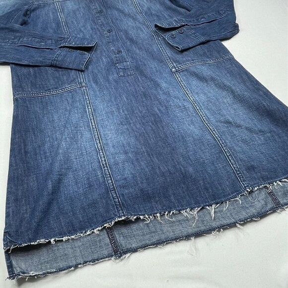 Madewell Downshift Denim Shirt Dress Blue - Picture 6 of 9